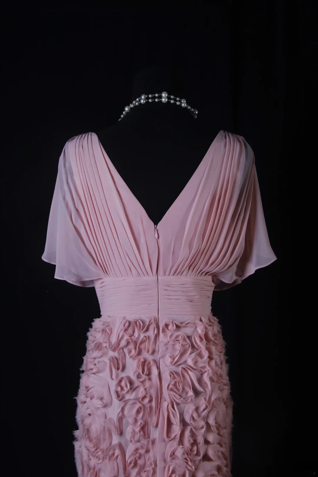 Chic Sheath V Neck Pink Floral Hoco Gowns Short 16th Birthday Dress Homecoming Dresses Cocktail Gown AS202