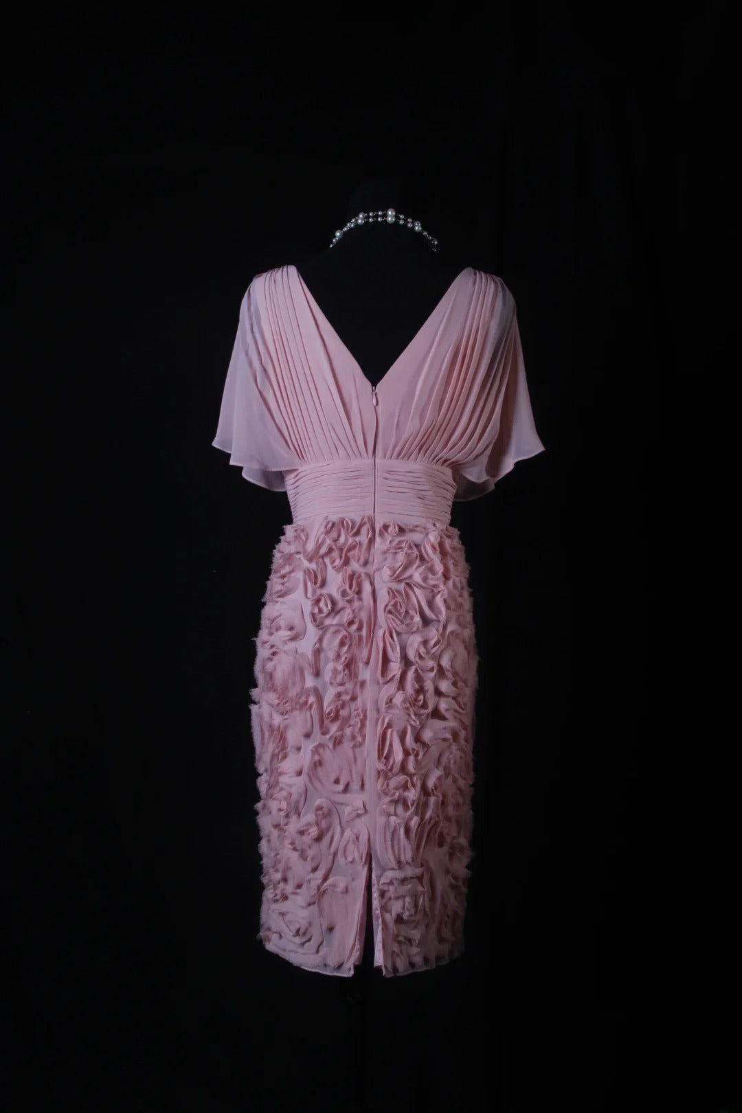 Chic Sheath V Neck Pink Floral Hoco Gowns Short 16th Birthday Dress Homecoming Dresses Cocktail Gown AS202