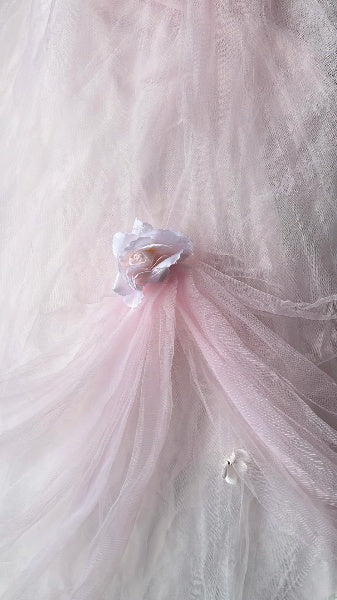 Sweet 15 Quinceanera Dress Ball Gown Strapless Pink Tulle With Beading Long 15th Birthday Gown RC0561