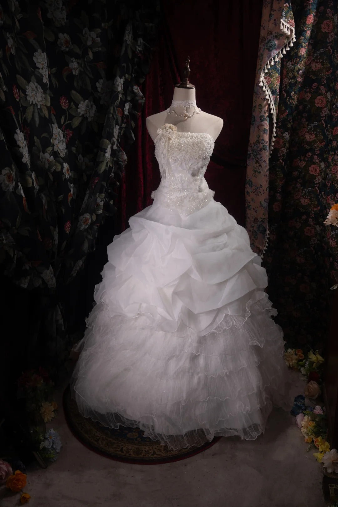Cute Ball Gown Formal Events Sweetheart White Tulle With Tiered Layers Quince Dress Quinceanera Dresses Birthday Outfits RB8482