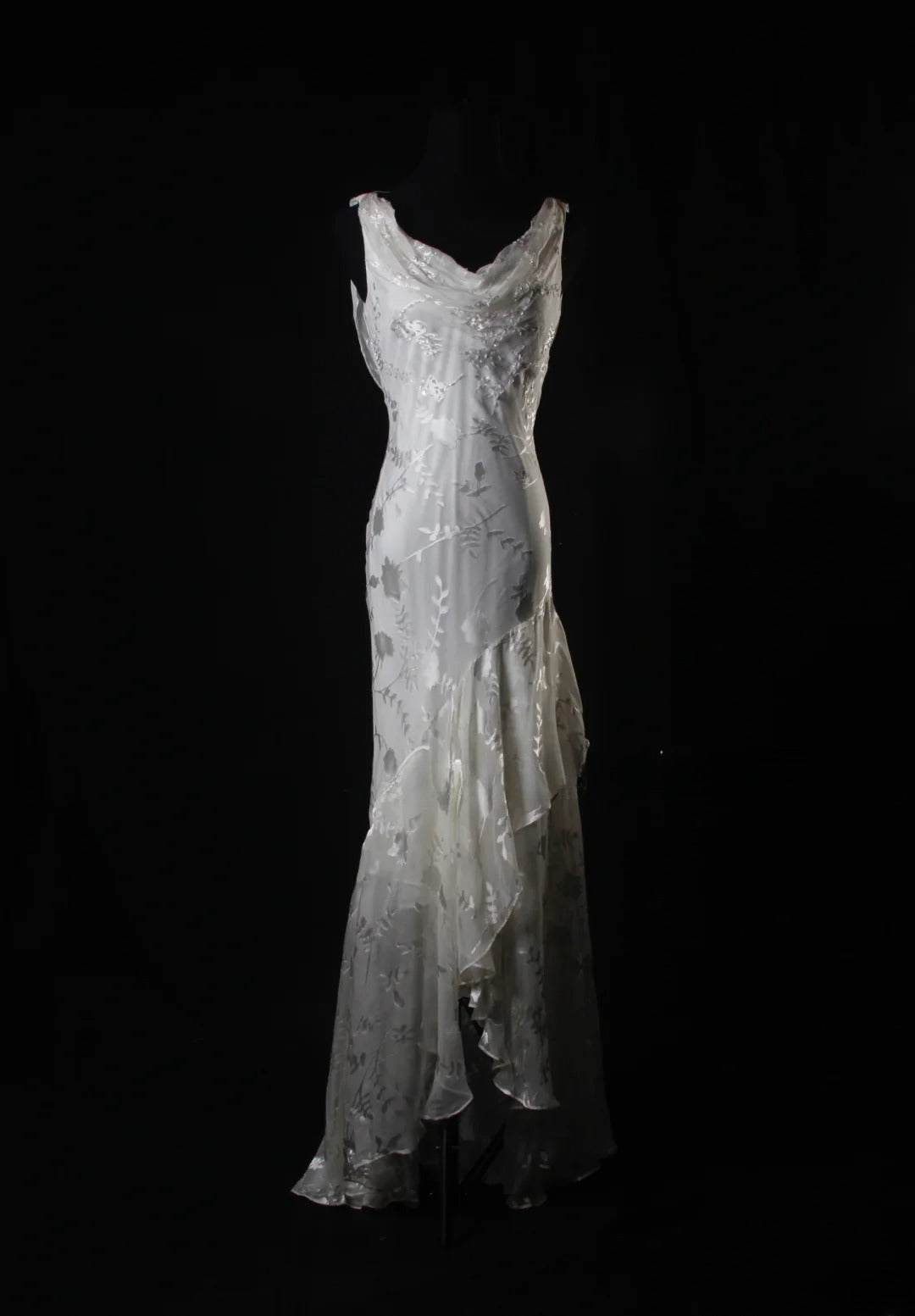 Classy Prom Dresses 1950s Mermaid Cowl Silver Gray Chiffon With Beads Vintage Long Parties Gowns Evening Dress AS213