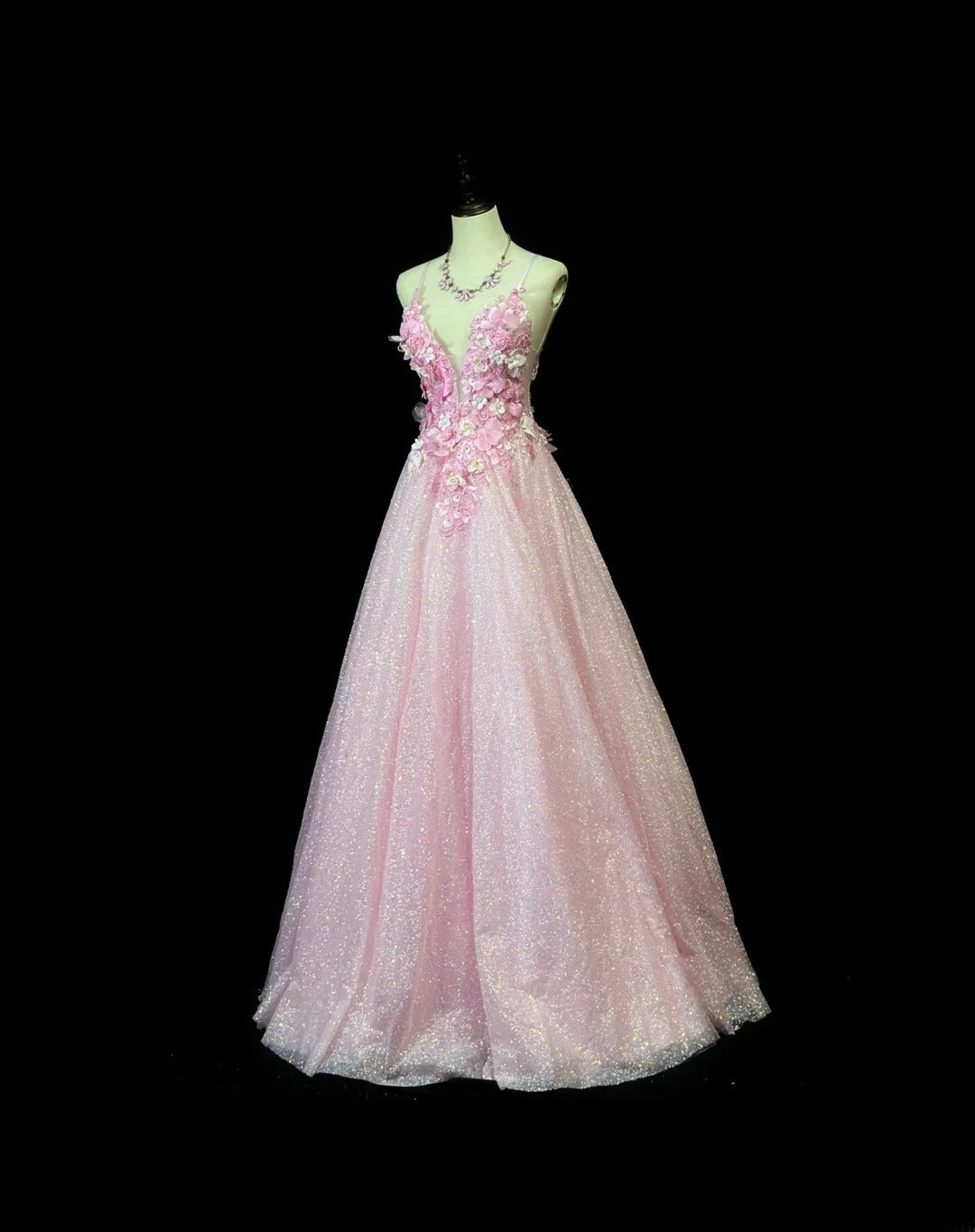 Vintage 90s Prom Dresses Ball Gown Spaghetti Strap Light Pink With Flowers Long Party Gown Formal Outfits RB6015