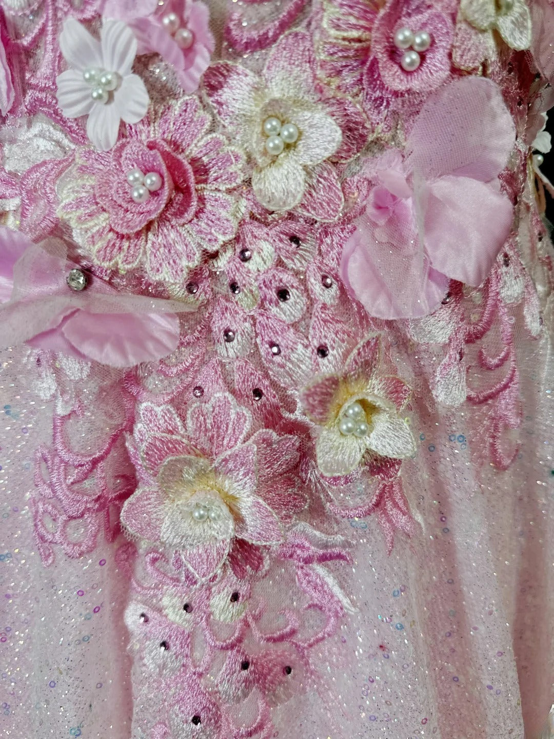 Vintage 90s Prom Dresses Ball Gown Spaghetti Strap Light Pink With Flowers Long Party Gown Formal Outfits RB6015