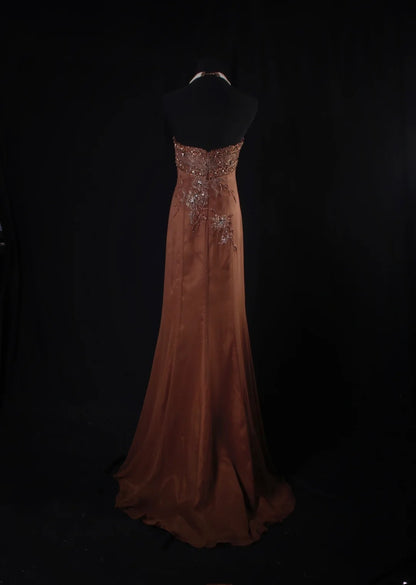 Vintage Mermaid Strapless Sleeveless With Beadings Long Formal Old 1950s Prom Dresses Night Outfits Party Gowns AS217