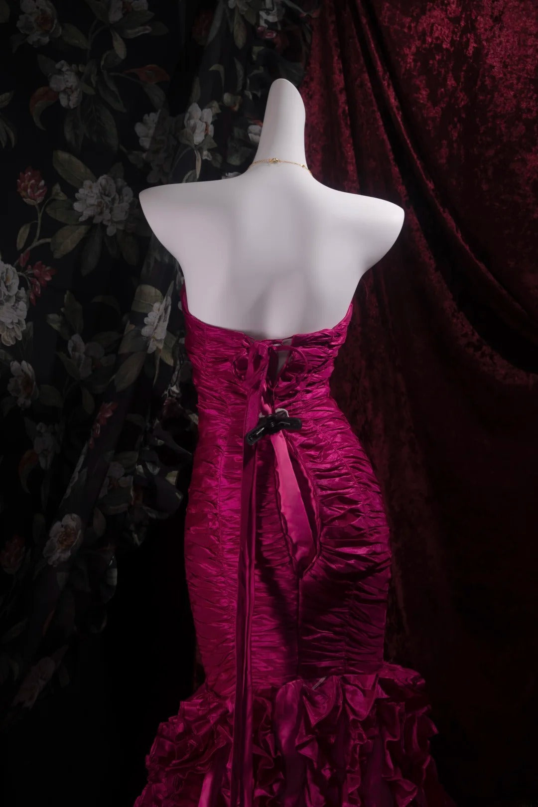 Modest Mermaid Sweetheart Fuchsia With Tiered High School Dances Prom Dresses 8th Grade Formal Outfits Evening Gown RB8490