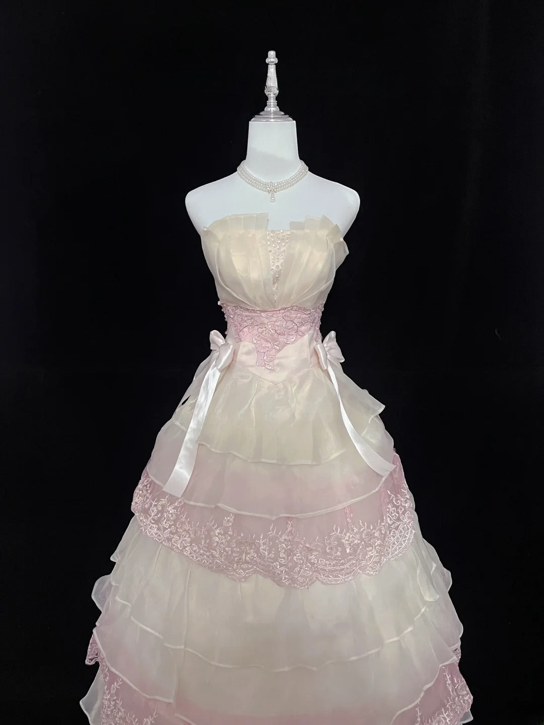 Fairytale Dream Ball Gowns Strapless Pink With Tiered Layers Long Quince Dress Voluminous Ideas Quinceanera Dresses Formal Dress RB7623