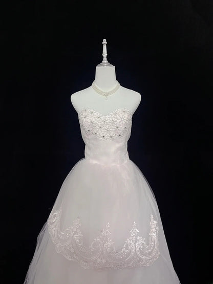Fairytale Dream Ball Gowns Sweetheart Light Pink With Lace Poofy Long Quince Dress Voluminous Ideas Quinceanera Dresses Formal Dress RB7624