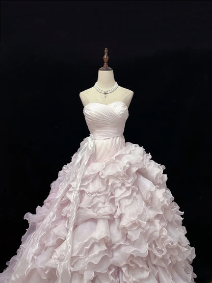Fairytale Dream Ball Gowns Sweetheart Light Pink Poofy Long Quince Dress Voluminous Ideas Quinceanera Dresses Vestidos De 15anos RB7626