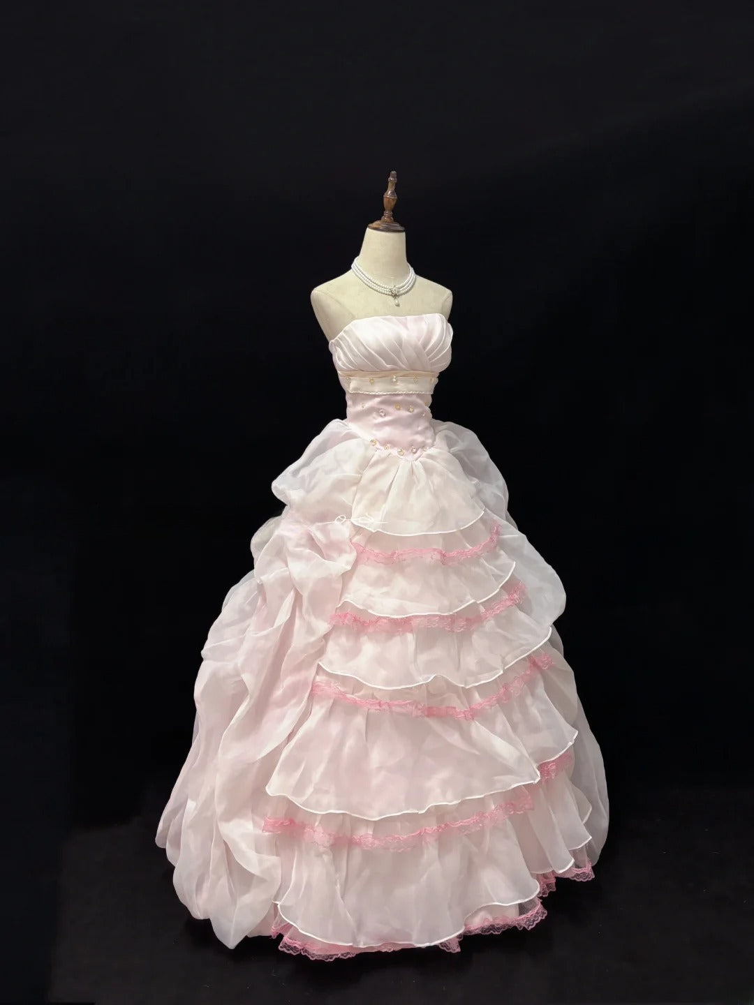 Fairytale Dream Ball Gowns Strapless Light Pink Poofy Long Quince Dress Voluminous Ideas Quinceanera Dresses Vestidos De 15anos RB7627