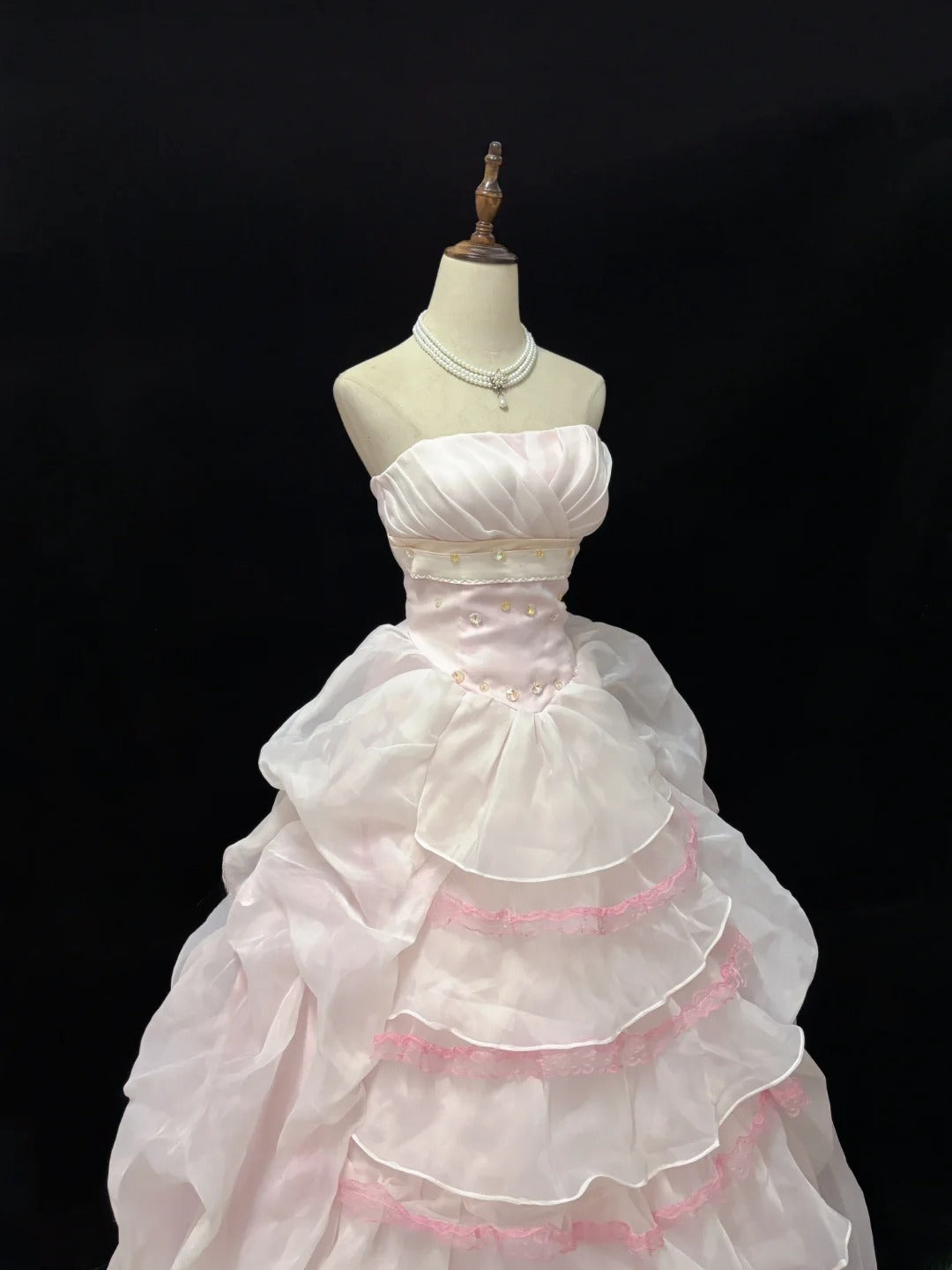 Fairytale Dream Ball Gowns Strapless Light Pink Poofy Long Quince Dress Voluminous Ideas Quinceanera Dresses Vestidos De 15anos RB7627