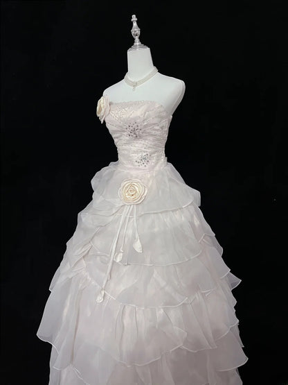 Fairytale Dream Ball Gowns Strapless Lilac Poofy Long Quince Dress Voluminous Ideas Quinceanera Dresses Vestidos De 15anos RB7628