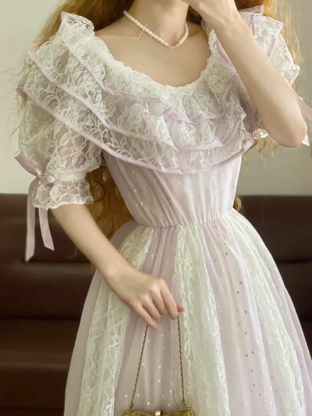 Chic A line Lace With Layers Prom Dress For Women Evening Party Gown RB9155