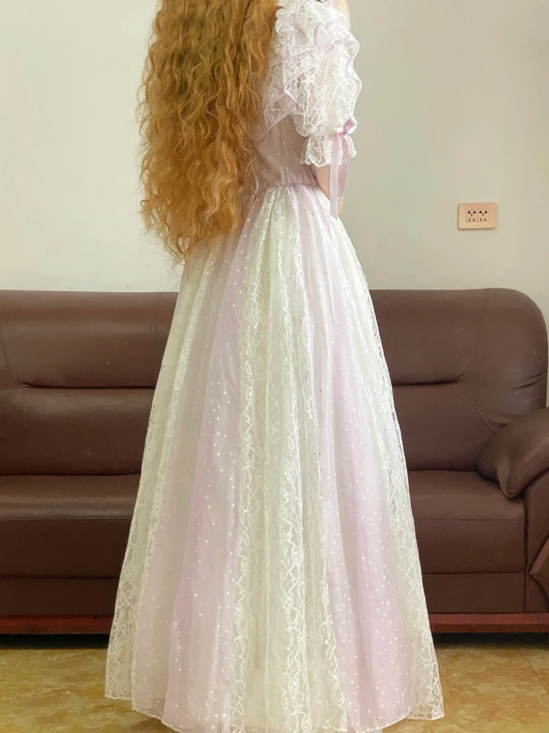 Chic A line Lace With Layers Prom Dress For Women Evening Party Gown RB9155