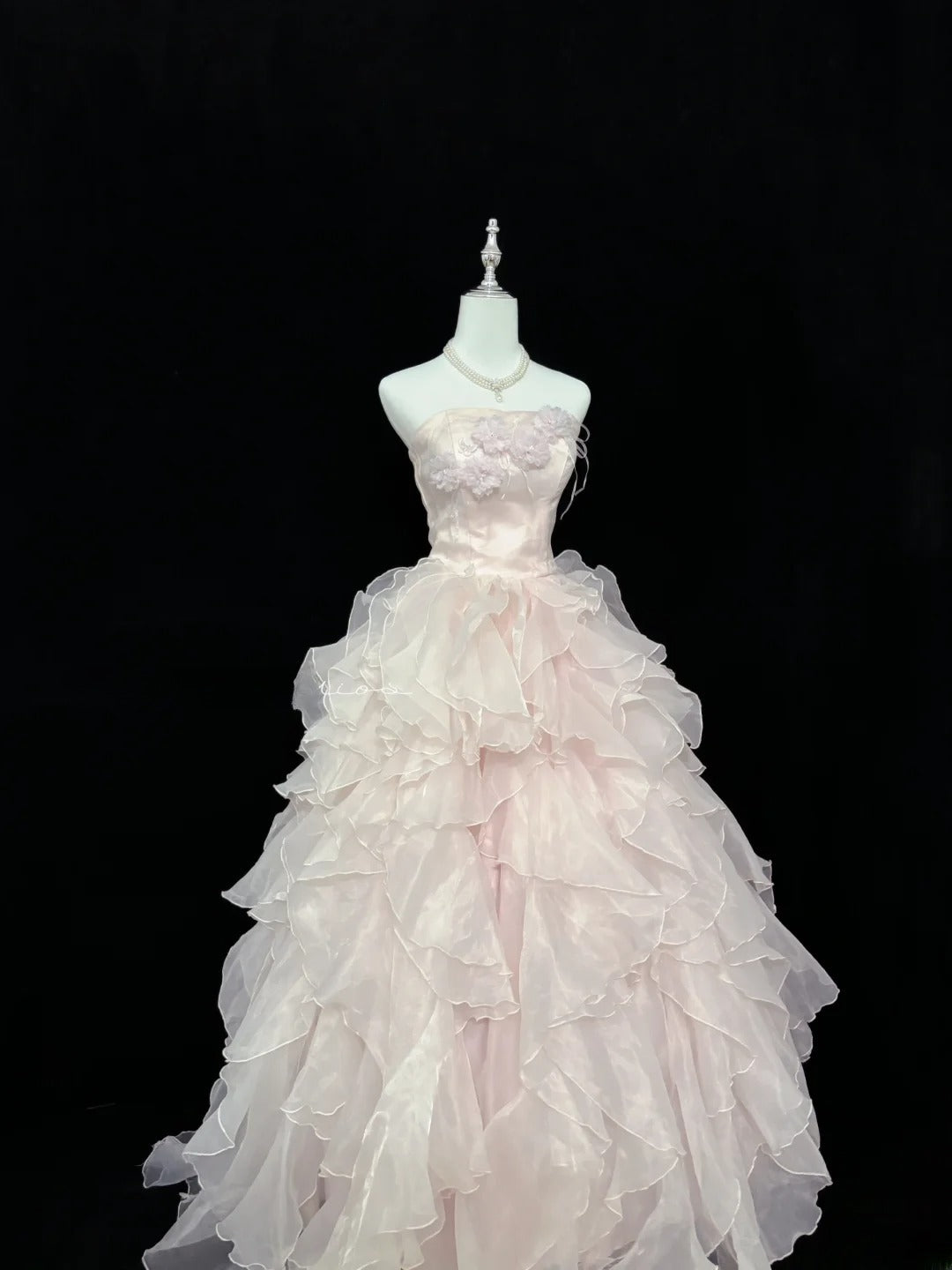 Fairytale Dream Ball Gowns Strapless Pink Poofy Long Quince Dress Voluminous Ideas Quinceanera Dresses Vestidos De 15anos RB7635