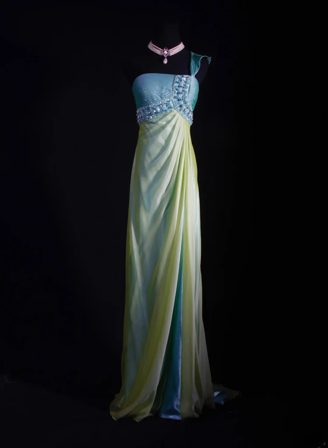 Classy Prom Dresses 1950s Mermaid One Shoulder Yellow Vintage Long Parties Gowns Evening Dress AS235