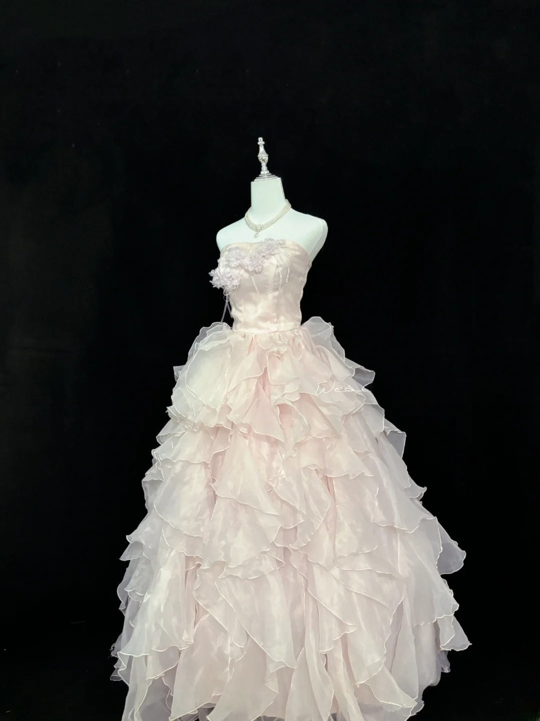 Fairytale Dream Ball Gowns Strapless Pink Poofy Long Quince Dress Voluminous Ideas Quinceanera Dresses Vestidos De 15anos RB7635