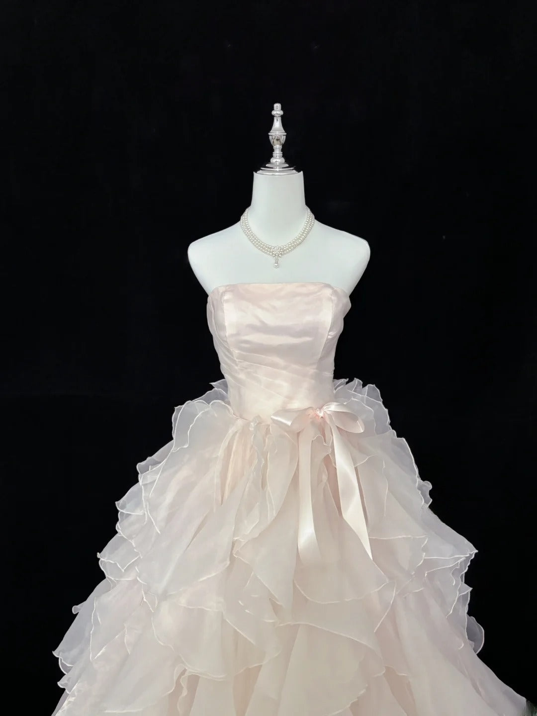Fairytale Dream Ball Gowns Strapless Light Pink Poofy Long Quince Dress Sweet 16 Ideas Quinceanera Dresses Vestidos De 15 anos RB7638