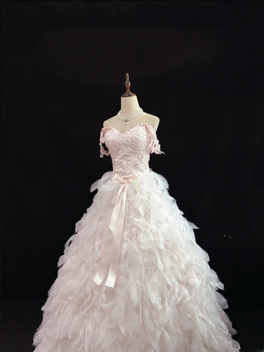 Elegant Ball Gowns Sweetheart Light Pink Poofy Long Lace Quince Dress Sweet 16 Ideas Quinceanera Dresses Vestidos De 15 anos RB7640