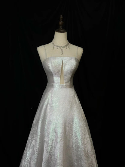 Vintage 90s Prom Dresses A Line Spaghetti Strap Sequined Long Party Gown Formal Outfits RB6094
