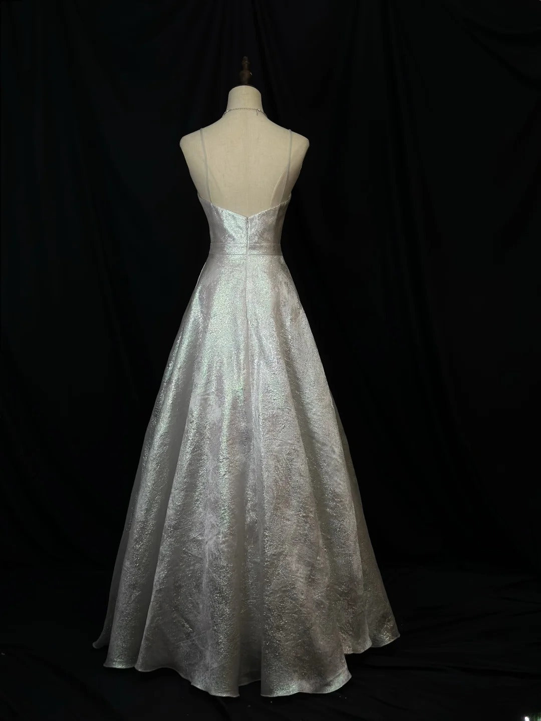 Vintage 90s Prom Dresses A Line Spaghetti Strap Sequined Long Party Gown Formal Outfits RB6094
