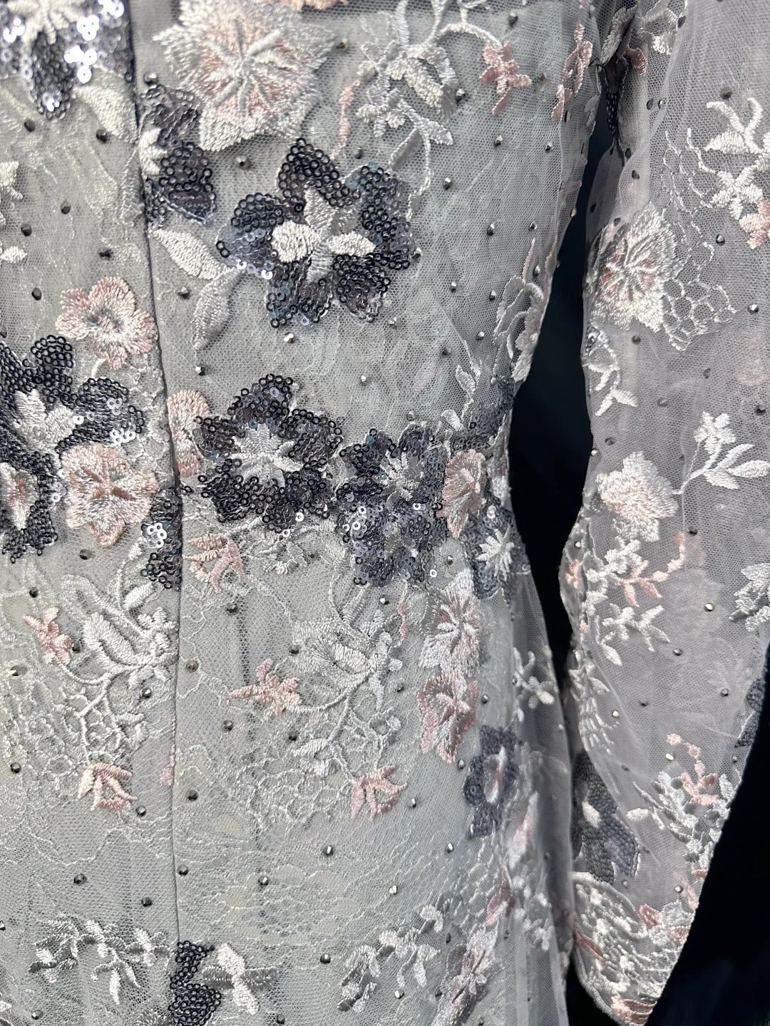 Vintage 90s Prom Dresses A Line Scoop Lace With Long Sleeves Party Gown Formal Outfits RB6100