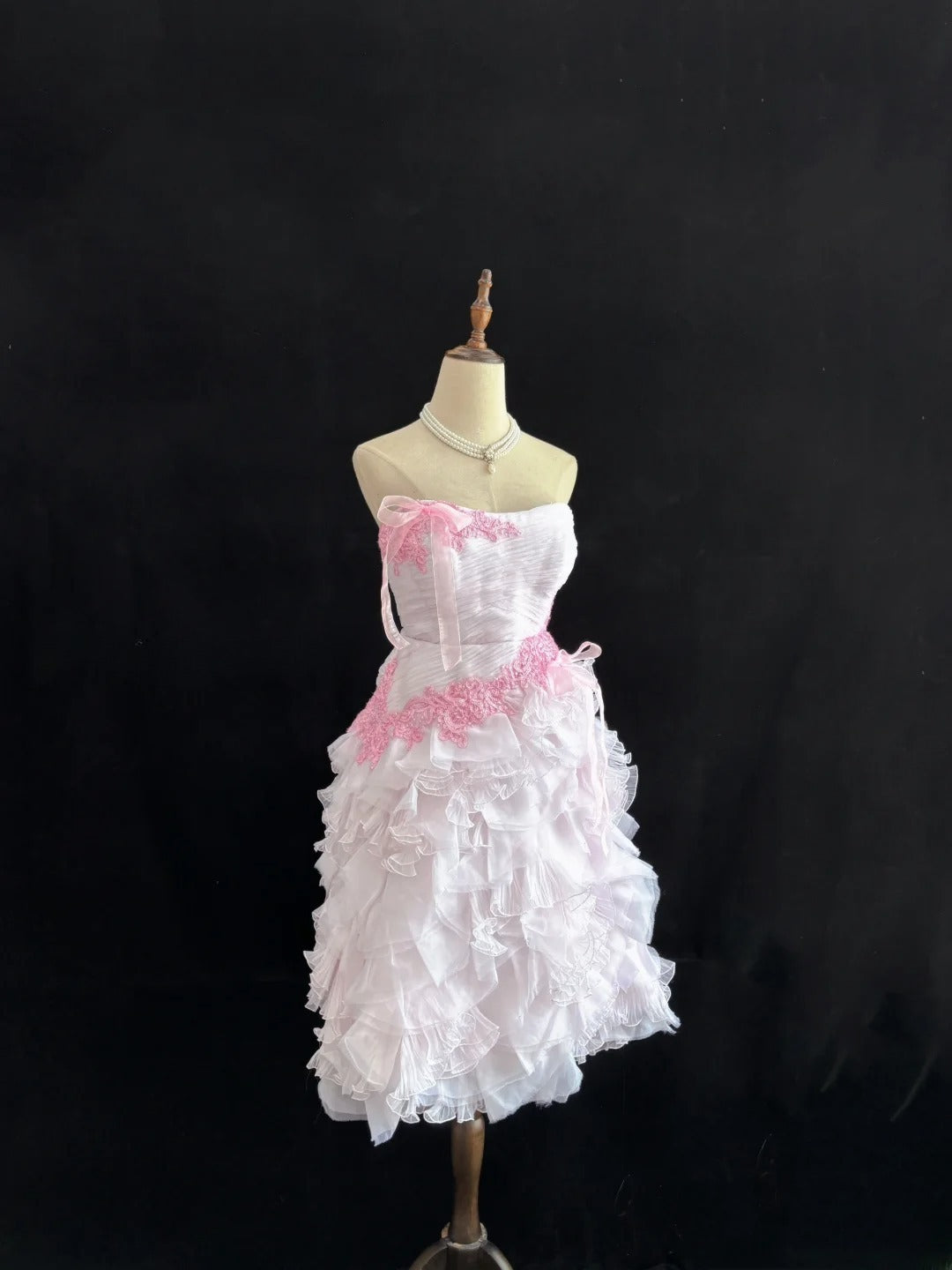 Cute Homecoming Dresses Ball Gown Knee Length Strapless Pink Birthday Cocktail Dress Ideas Outfits RB7651