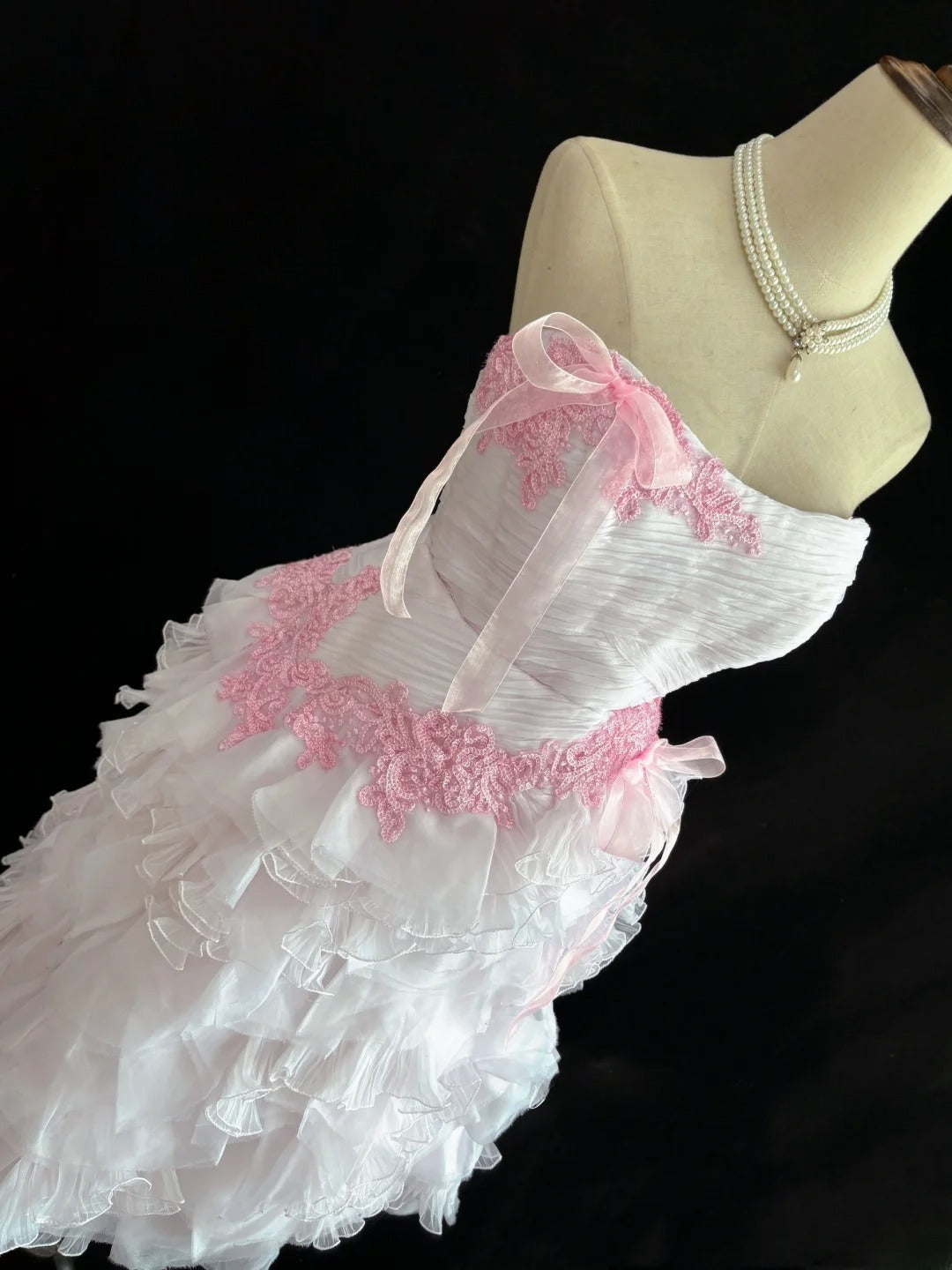 Cute Homecoming Dresses Ball Gown Knee Length Strapless Pink Birthday Cocktail Dress Ideas Outfits RB7651