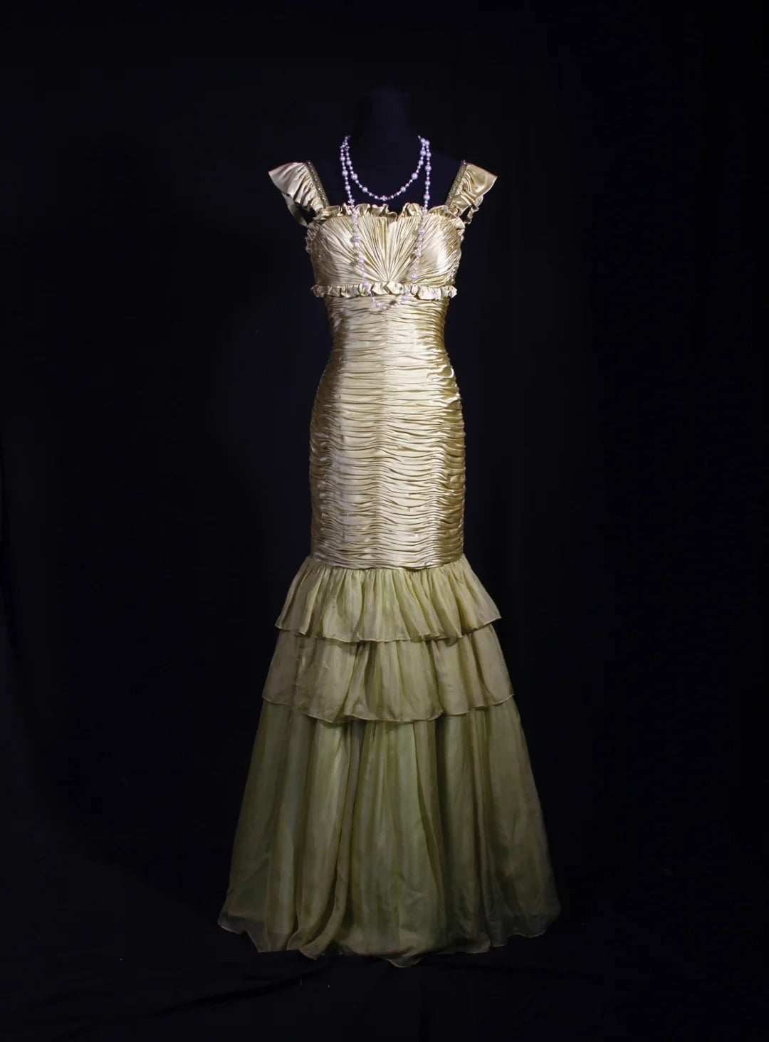 Classy Prom Dresses 1950s Mermaid Square Neck Green Long Parties Gowns Evening Dress AS253