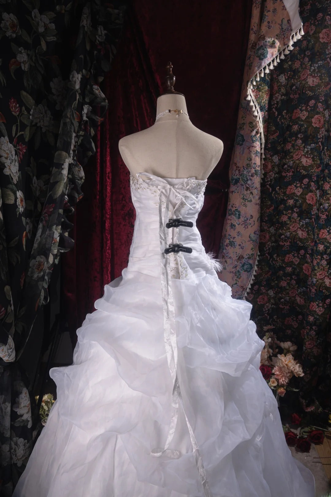 Vintage Ball Gown Sweetheart White Tulle 2000s With Appliqued Long Autumn Winter Bridal Dress Wedding Dresses RB8513