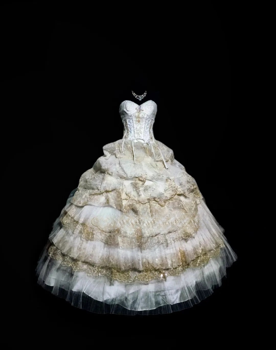 Princess Tiered Layers Tulle Sweet 16 Dress Ball Gown Sleeveless Sweet Sixteen Dress RC0066