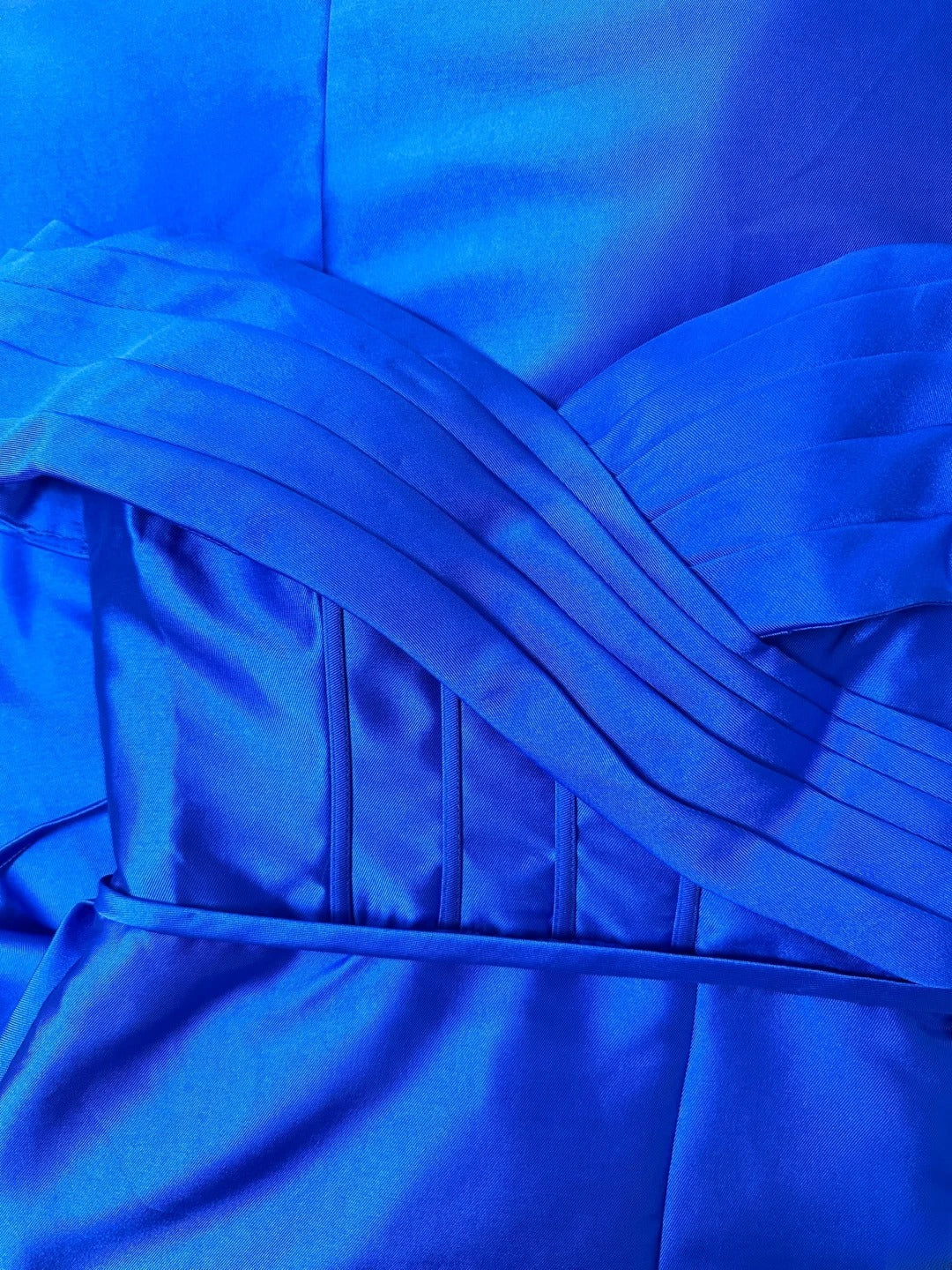 Vintage 90s Prom Dresses Sheath Off The Shoulder Royal Blue Satin With Sleeves Party Gown Formal Outfits RB6111
