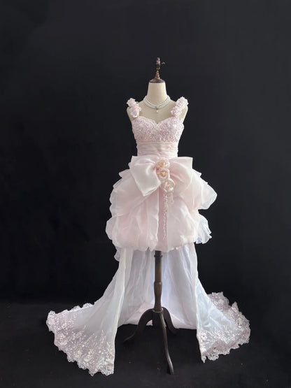 Cute Homecoming Dresses Ball Gown Short Straps Pink Birthday Cocktail Dress Ideas Outfits RB7668