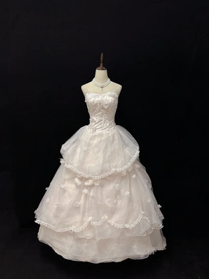 Charming Ball Gowns Strapless Tulle Poofy Long With Beading Quince Dress Sweet 16 inspo Quinceanera Dresses Vestidos De 15 anos RB7670