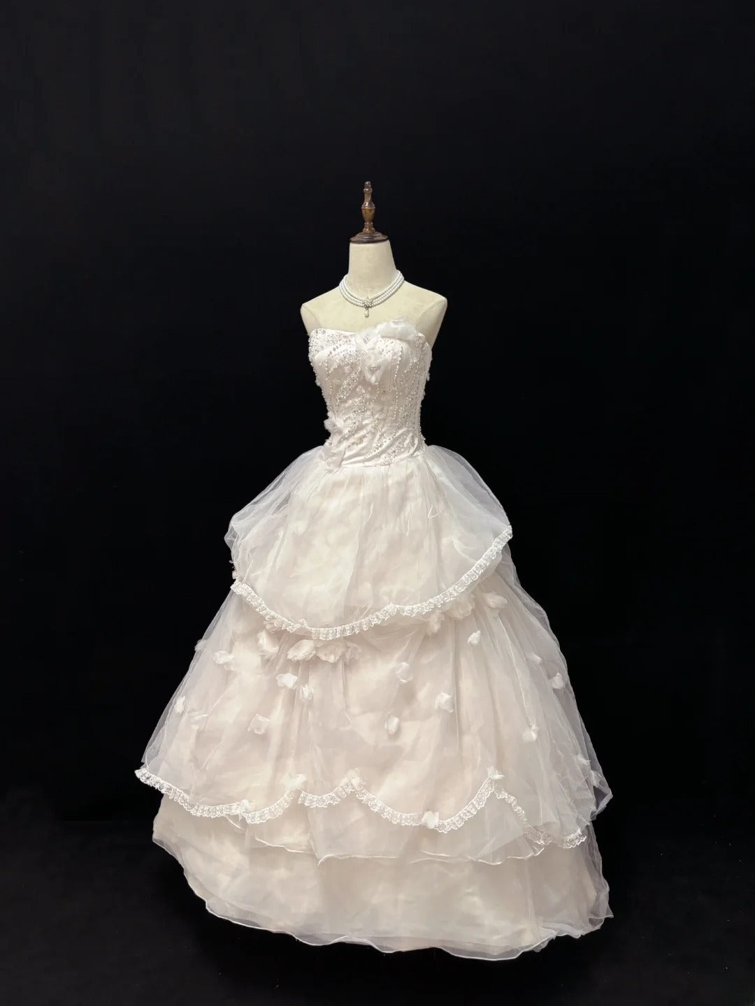 Charming Ball Gowns Strapless Tulle Poofy Long With Beading Quince Dress Sweet 16 inspo Quinceanera Dresses Vestidos De 15 anos RB7670