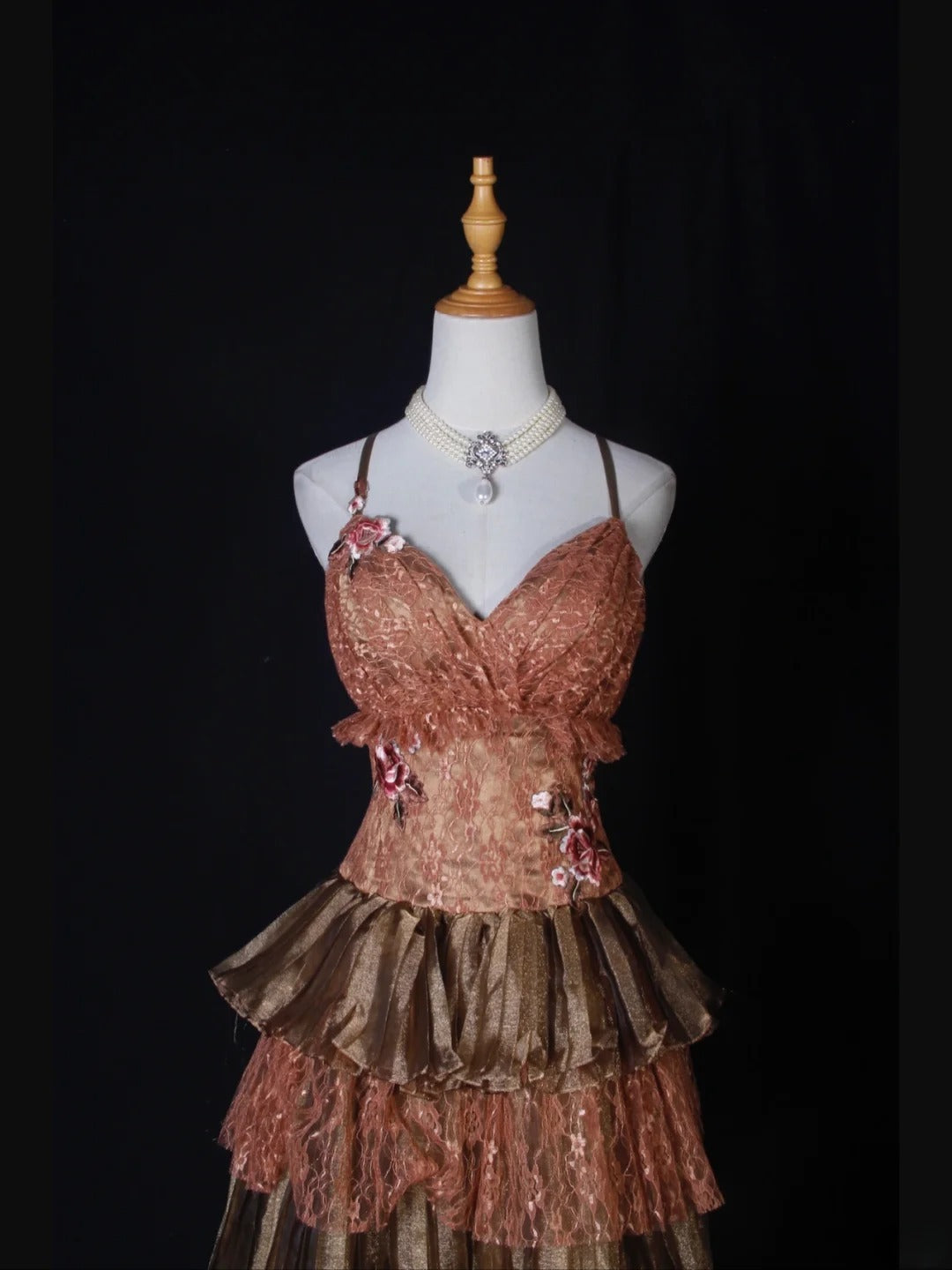Retro Ball Gown Spaghetti Straps Pink Brown Short 16th Birthday Dress Homecoming Dresses Cocktail Gown AS271