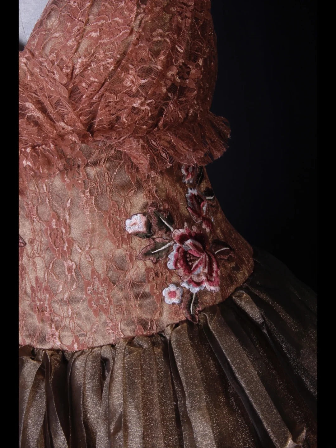 Retro Ball Gown Spaghetti Straps Pink Brown Short 16th Birthday Dress Homecoming Dresses Cocktail Gown AS271