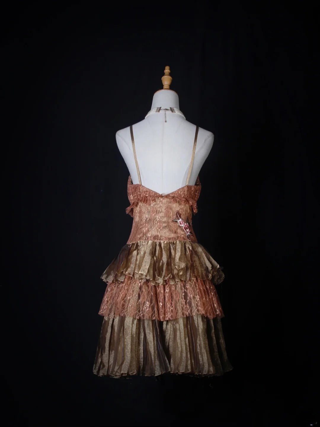Retro Ball Gown Spaghetti Straps Pink Brown Short 16th Birthday Dress Homecoming Dresses Cocktail Gown AS271