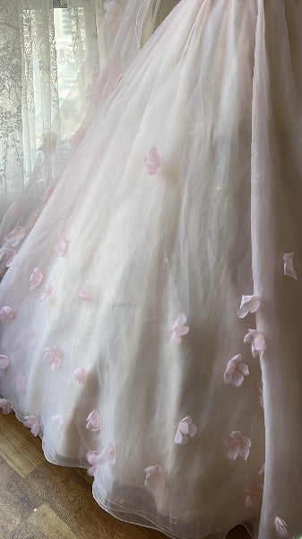Cute Sweet 16 Dress Long Scoop Pink With Sleeves Cape Ball Gown Sweet Sixteen Party Birthday Dresses RC0616