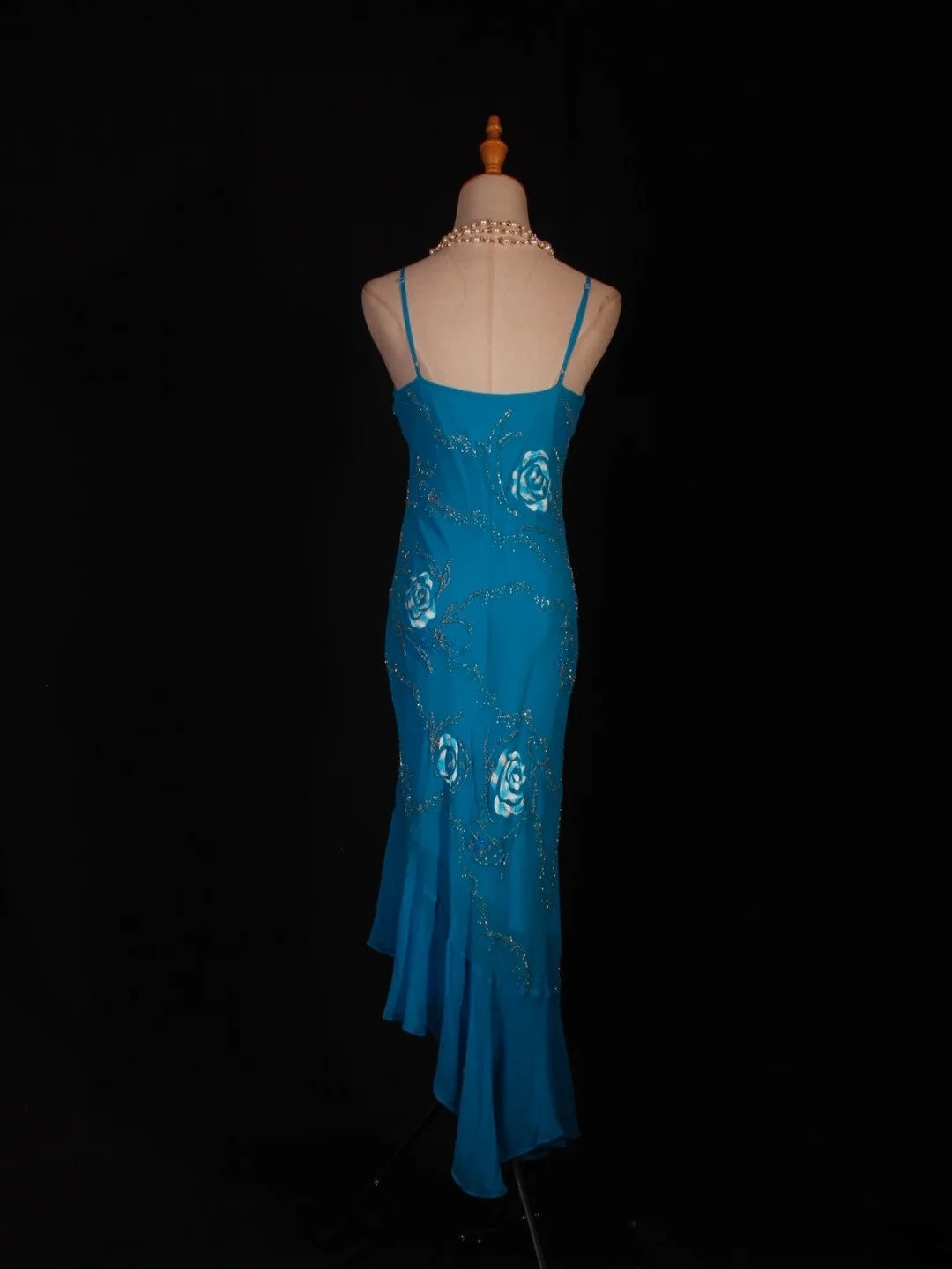 Vintage Mermaid Spaghetti Straps Irregular With Beads Embroidery Bodice Chiffon Prom Dresses Impress 20th Birthday Outfits Formal Gown AS281