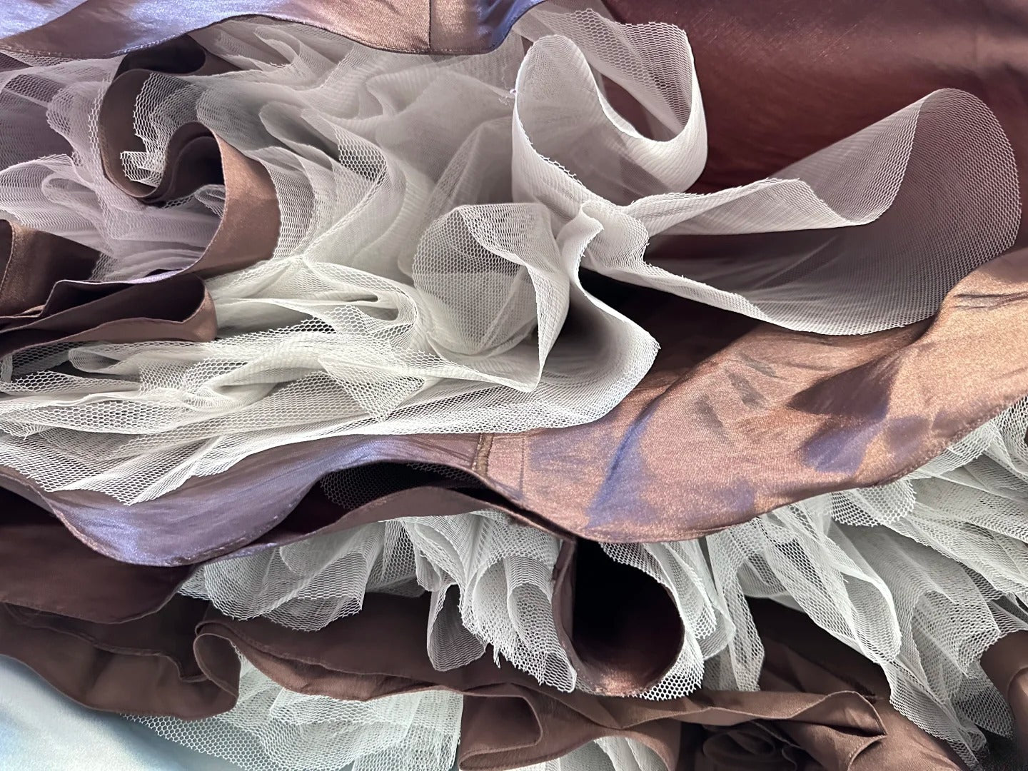 Modest Prom Dresses Ball Gown Spaghetti Strap Chocolate Taffeta With Beading Long Night Evening Formal Outfits RB6124
