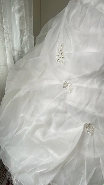 Sweet 15 Quinceanera Dress Ball Gown Strapless White With Appliques Long 16th Birthday Outfits RC0622