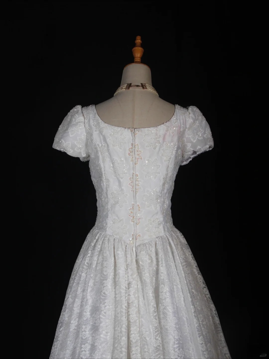 Wedding Dresses for Bride Short Sleeves Lace Petite/Plus Size Bridal Gowns for Civil Wedding for Beach Wedding AS286