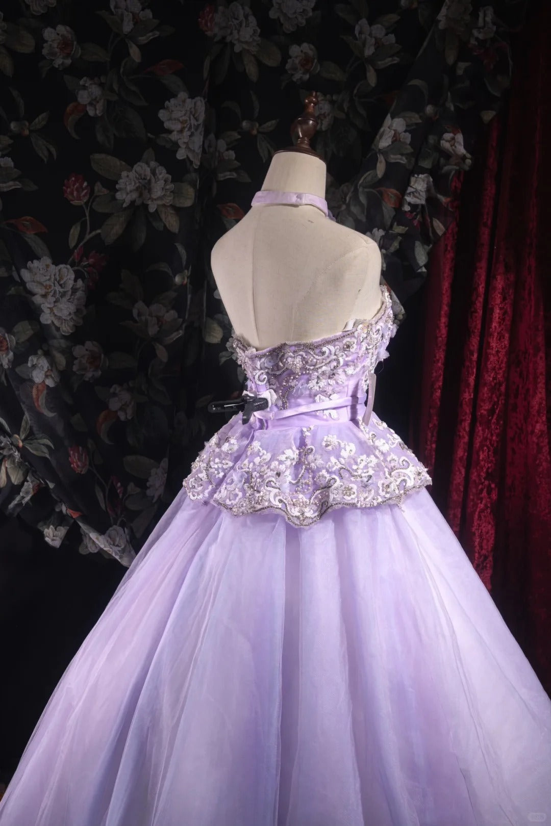 Cute Ball Gown Formal Events Strapless Lilac Tulle With Appliqued Quince Dress Quinceanera Dresses Birthday Outfits RB8531