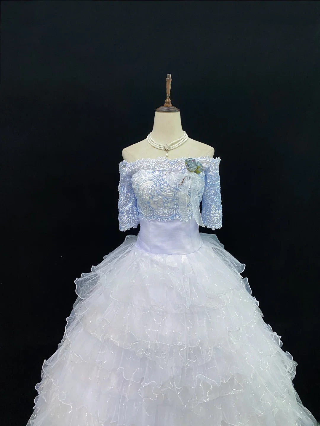 Princess Ball Gowns Off The Shoulder Lilac Tulle Poofy Long With Tiered Layers Quince Dress inspo Quinceanera Dresses Vestidos De 16 anos RB7742
