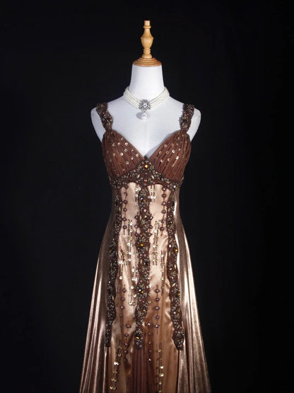 Vintage A line 1980s Sweetheart Tulle With Beads Long Prom Dresses Impress 20th Birthday Outfit Formal Gowns AS301
