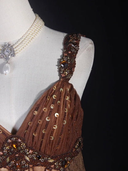 Vintage A line 1980s Sweetheart Tulle With Beads Long Prom Dresses Impress 20th Birthday Outfit Formal Gowns AS301
