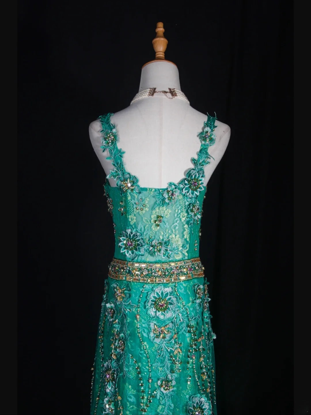 Vintage A line 1950s Sweetheart Tulle Green With Beads Long Prom Dresses Inspo 20th Birthday Outfit Formal Gowns AS302