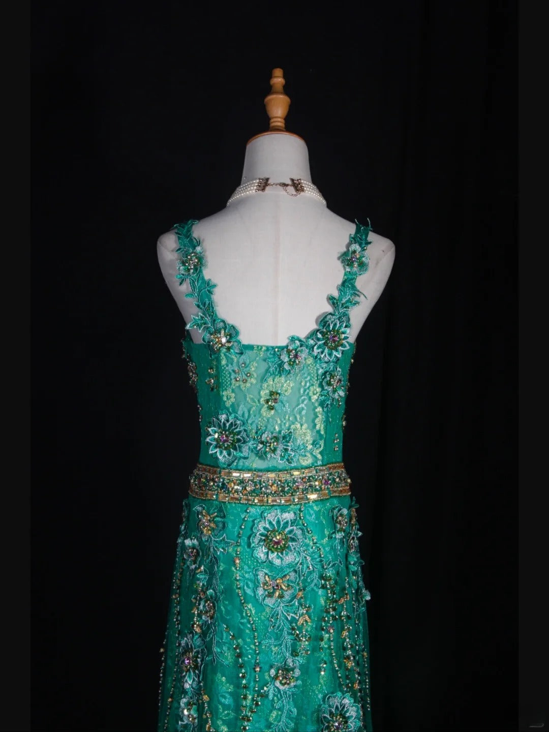 Vintage A line 1950s Sweetheart Tulle Green With Beads Long Prom Dresses Inspo 20th Birthday Outfit Formal Gowns AS302