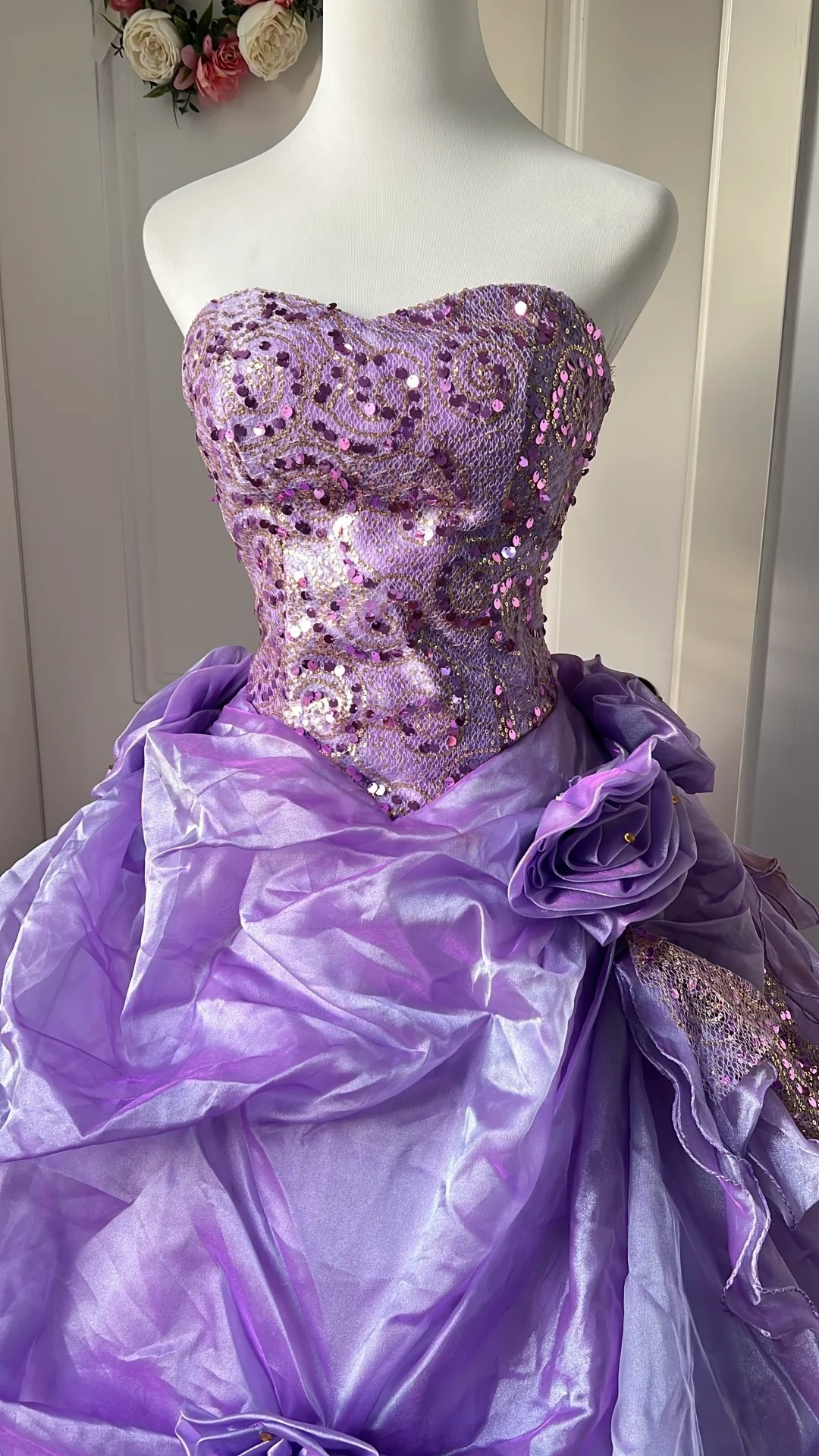 Sweet 15 Quinceanera Dress Ball Gown Sweetheart Lilac With Sequin Long 16th Birthday Outfits RC0638