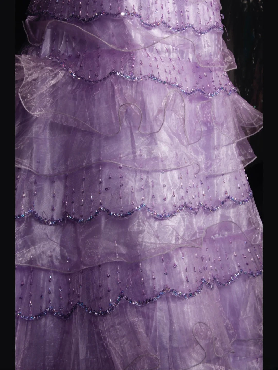 Vintage 70s Ball Gown Sweetheart Lilac Beaded Bodice Pleated Long Prom Dresses Impress 21th Birthday Outfits Prom Gown AS310